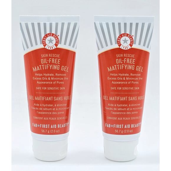 First Aid Beauty Oil-Free Mattifying Gel- Set Of 2 @ 2 fl. oz. Each NEW - Picture 1 of 2